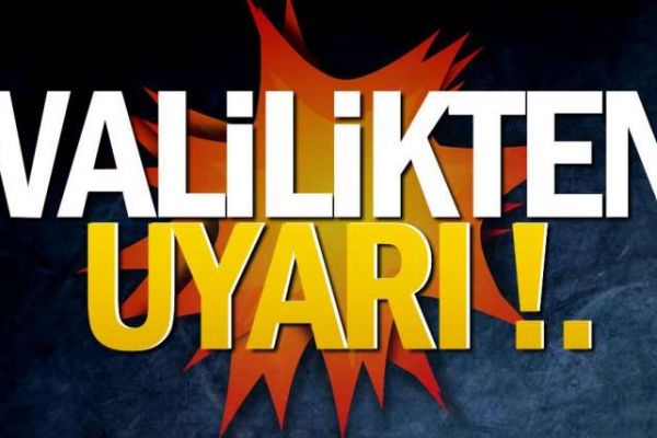 Valilikten Son Dakika Açıklaması..!