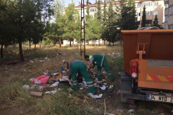 Yapılan haber sonrası belediye ekipleri harekete geçti