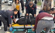  Yayaya çarpmamak için motosikleti devirdi: 1 yaralı
