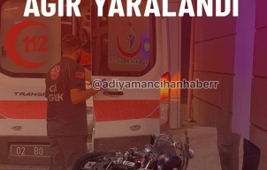 Rögar çukuruna düşen motosikletin sürücüsü ağır yaralandı