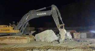 Mermer ocağında feci ölüm