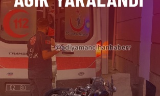 Rögar çukuruna düşen motosikletin sürücüsü ağır yaralandı