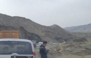 Dev kayalar Adıyaman- Malatya Karayolunu trafiğe kapattı