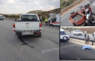 Kamyonet ile motosiklet çarpıştı: 1 ölü, 1 yaralı