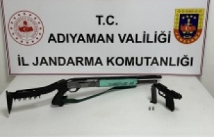 Şüpheli şahsın ikametinden silah ele geçirildi