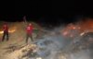 45 Ton Saman Kül Oldu