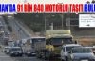 Adıyaman’da 91 Bin 840 Motorlu Taşıt Bulunuyor