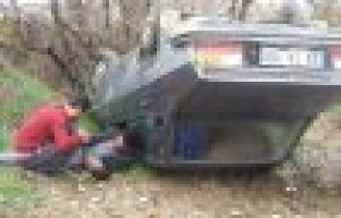 ADIYAMAN'DA OTOMOBİL TAKLA ATTI: 1 YARALI