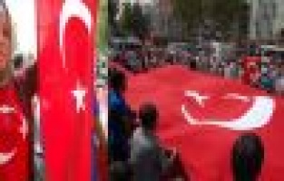 Adıyaman’da Yer Gök Türk Bayrağı Oldu