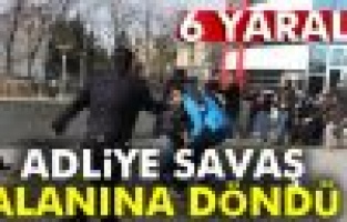 Adliyede aileler birbirine girdi: 6 yaralı