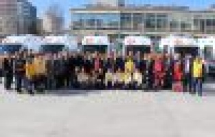 AMBULANSLAR İSTASYONLARA DAĞITILDI
