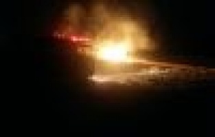 Anız yangını paniğe neden oldu