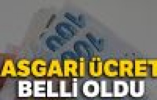 Asgari ücret belli oldu