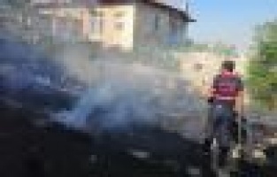 Bahçe yangını paniğe neden oldu