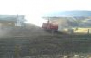 Buğday tarlasında korkutan yangın