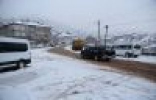 Çelikhan’da kar yağışı etkili oldu