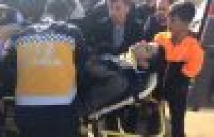 Devrilen elektrikli bisikletin sürücüsü yaralandı 