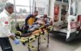 Engelli motosikleti devrildi: 4 Yaralı