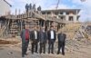 Fatih Mahallesi Cami ve taziye evi inşaatında inceleme yapıldı