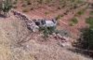 Hafif ticari araç tarlaya uçtu: 1 yaralı