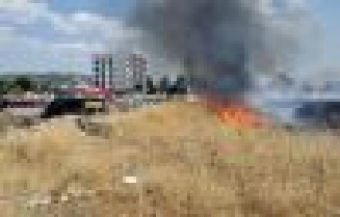 Hastane yakınında korkutan yangın