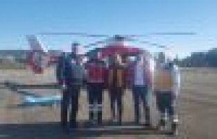 Hava ambulansı hayat kurtardı