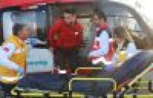 Helikopter akciğer hastası için havalandı