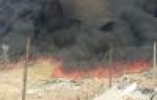 Hurdaya ayrılan zift tankı yandı