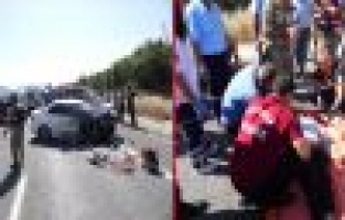 İKİ OTOMOBİL KAFA KAFAYA ÇARPIŞTI: 1 ÖLÜ, 2 YARALI