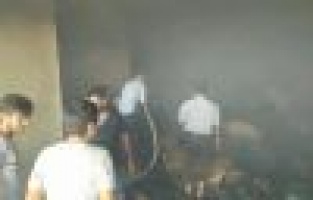 İş yerinde çıkan yangın korkuttu