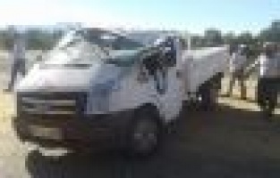 Kamyonet takla attı: 1 yaralı