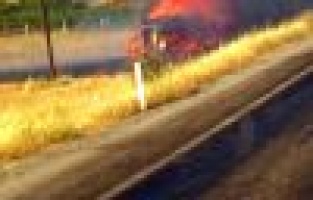 Kaza Yapan Kamyon Cayır Cayır Yandı