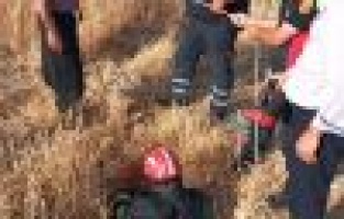 Kuyuya düşen keçiyi itfaiye kurtardı