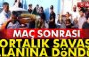 Maç sonrası taraftar birbirine girdi