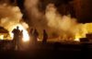 Mermer ocağındaki patlayıcı yandı