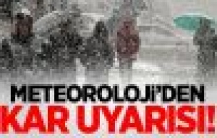 Meteorolojiden kar uyarısı
