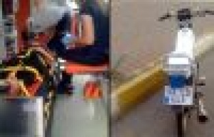 Motosiklet Yayaya Çarptı: 1 Yaralı