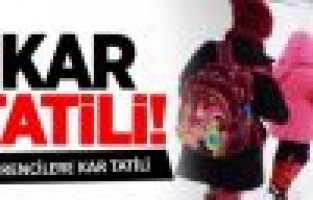 Okullar tatil edildi