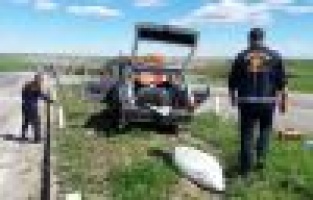 Otomobil refüje çıktı: 2 Yaralı