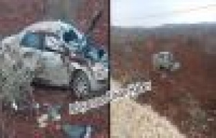 Otomobil Tarlaya Uçtu