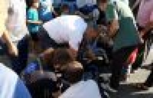 Otomobil yayaya çarptı: 1 Yaralı