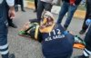 Otomobil yayaya çarptı: 1 yaralı