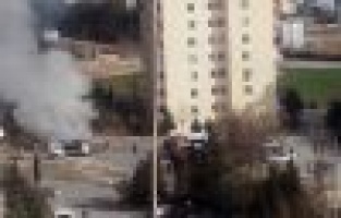 Park Halindeki Minibüs Yandı