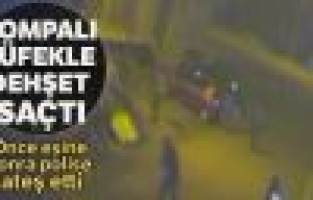 Pompalı tüfek dehşeti kamerada