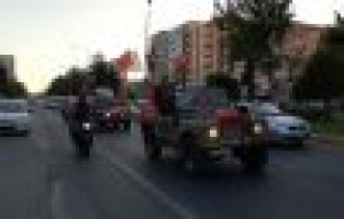Şehit polis için konvoy düzenlendi