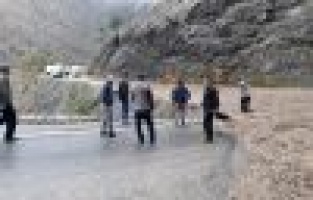 Sincik-Malatya karayolunda heyelan