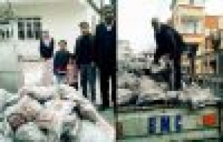 Suriyeli Aileler Devletin Dağıttığı Kömürler İle Isınıyor