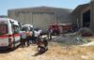 Tekstil fabrikasında yangın