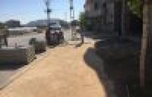 Terminal Caddesi’nde kaldırım çalışması