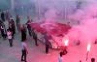 Türk bayrağı altında dünya evine girdiler